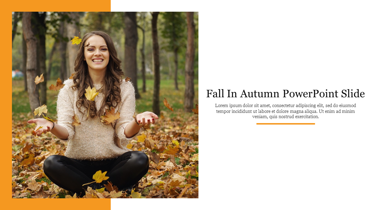 Fall In Autumn PowerPoint Slide